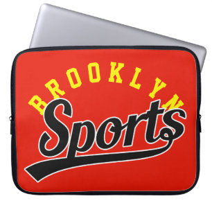 文字デザイン: SPORTS black +自分の文字とアイディア ラップトップスリーブ