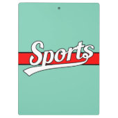 文字デザイン: SPORTS white +自分の文字とアイディア クリップボード (裏面)