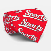 文字デザイン: SPORTS white +自分の文字とアイディア ネクタイ (ロール)