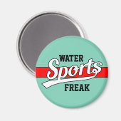 文字デザイン: SPORTS white +自分の文字とアイディア マグネット (正面/裏面)