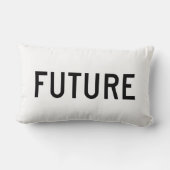 文字デザイン | Word FUTURE |黒の文字 ランバークッション (裏面)