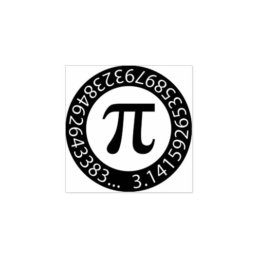 文字デザインPi数値記号 ラバースタンプ (インプリント)