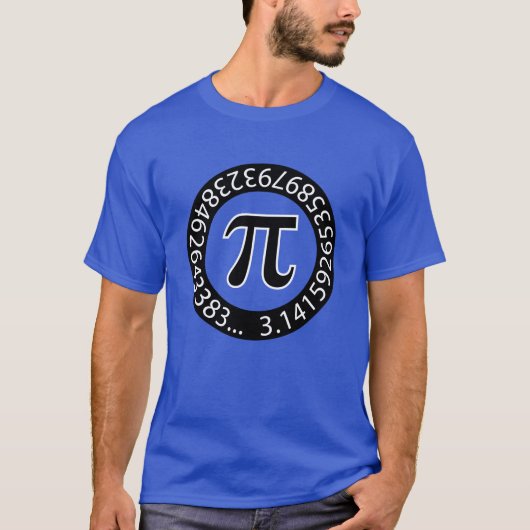 文字デザインPi数値記号 Tシャツ (正面)