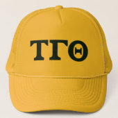 文字トラック帽 – 黄色と青 キャップ (正面)