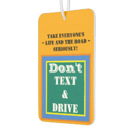 文字ドライブしないオレンジ緑の人生を真剣に取る カーエアーフレッシュナー