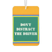 文字ドライブしないオレンジ緑の人生を真剣に取る カーエアーフレッシュナー (裏面)