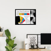 文字ネック症候群カイロプラクティック(単位キログラム) ポスター (ホームオフィス)