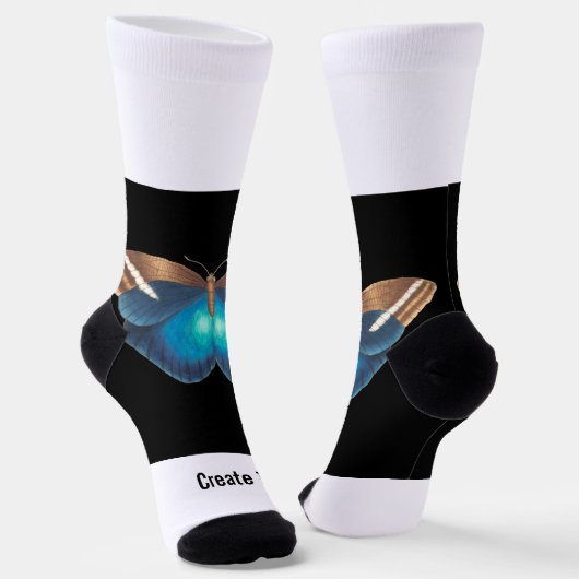 文字バタフライイメージの作成すごいエレガント ソックス (傾斜あり)