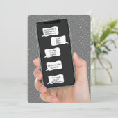 文字バブル誕生日パーティー招待状 招待状 (スタンド正面)