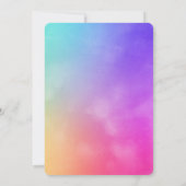 文字バブル誕生日パーティー招待状 招待状 (裏面)