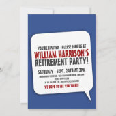 文字バブル除・売却パーティの招待状 招待状 (裏面)