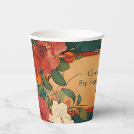 🌹文字バラロマンス付き:アールヌーボー壮麗 紙コップ