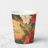 🌹文字バラロマンス付き：アールヌーボー壮麗 紙コップ (裏面)