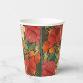 🌹文字バラロマンス付き：アールヌーボー壮麗 紙コップ (右)