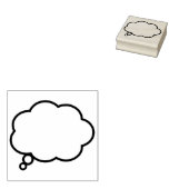 文字バルーンバ考えブル – または夢 – 右 ラバースタンプ (押印)