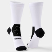 文字バードフライ印刷された平和の愛を作成スタイリッシュ ソックス (傾斜あり)