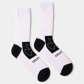 文字バードフライ印刷された平和の愛を作成スタイリッシュ ソックス (右)