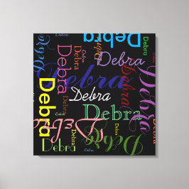 文字パターン（の模様が）ある名 キャンバスプリント