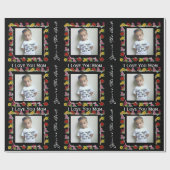 文字パーソナライズされたと写真の母の日 ラッピングペーパー (フラット)