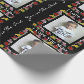 文字パーソナライズされたと写真の母の日 ラッピングペーパー (角)