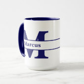 文字パーソナライズされたと名前の一致 マグカップ (正面左)