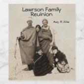 文字パーソナライズされたと日付とおもしろいアンティーク写真 ワインラベル (シングルラベル)