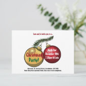文字パーソナライズされたクリスマスツリーボーブルズマンガ 招待状 (スタンド正面)
