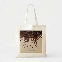文字パーソナライズされたコーヒー豆 トートバッグ