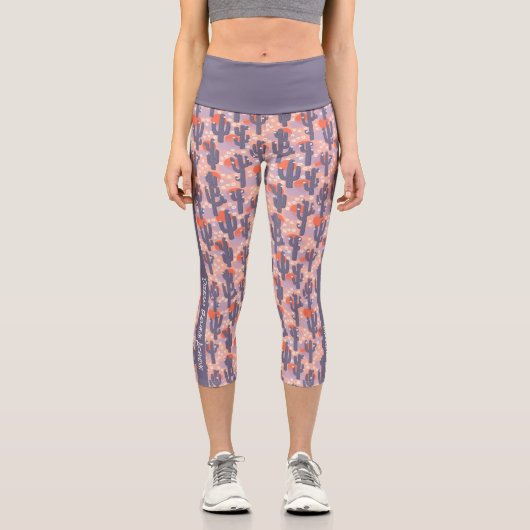 文字パーソナライズされたサボットサンセット カプリレギンス (正面)