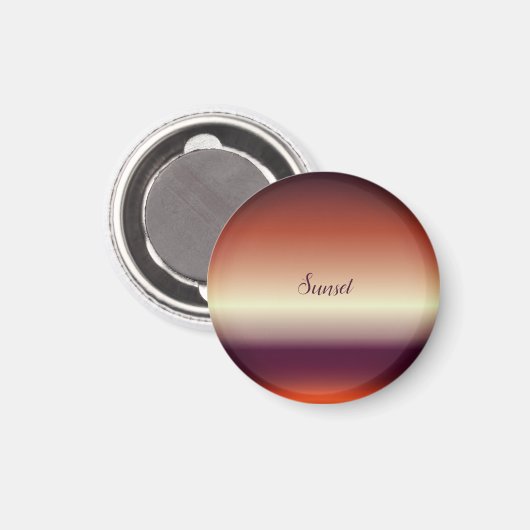 文字パーソナライズされたサンセットパープル&レッド マグネット (正面/裏面)