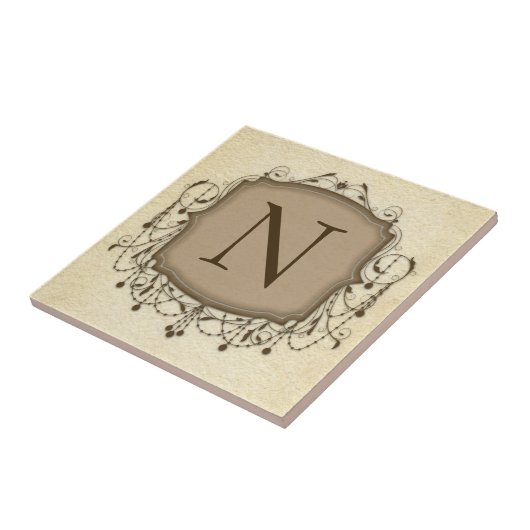 文字パーソナライズされたタイル、装飾シャンデリアN タイル (側面)