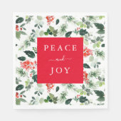 文字パーソナライズされたホリデーペーパーナプキン スタンダードランチョンナプキン (正面)