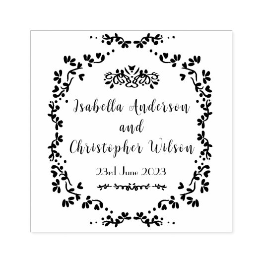 文字パーソナライズされたロマンチックなウッドアートスタンプ ラバースタンプ (インプリント)