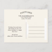 文字パーソナライズされたヴィンテージホリディハガキ ポストカード (裏面)
