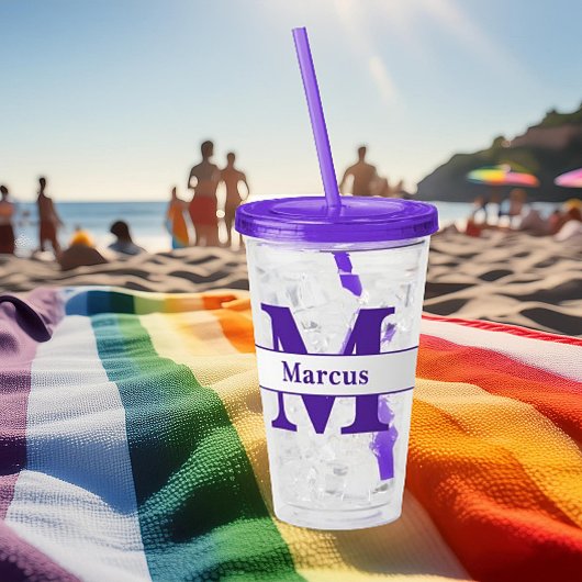 文字パーソナライズされた名 アクリルタンブラー