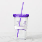 文字パーソナライズされた名 アクリルタンブラー (裏面)