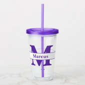文字パーソナライズされた名 アクリルタンブラー (正面)