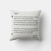 文字パーソナライズされた線紙ノベルティ クッション (裏面)