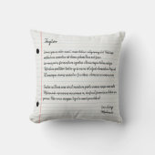 文字パーソナライズされた線紙ノベルティ クッション (正面)