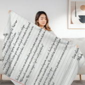 文字パーソナライズされた線紙ノベルティ フリースブランケット