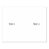 文字パーソナライズされた1文字2水平ジェットブラック ラバースタンプ (インプリント)