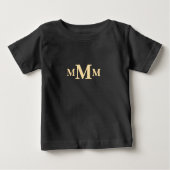 文字パーソナライズされた"M"モノグラムテンプレート ベビーTシャツ (正面)