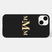 文字パーソナライズされた"M"モノグラムテンプレート Case-Mate iPhoneケース (裏面 (横))
