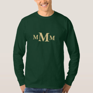 文字パーソナライズされた"M"モノグラムテンプレート Tシャツ
