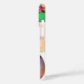 文字パーソナライズされたBエレガントフローラ水色 Case-Mate iPhoneケース (裏面 / 左)