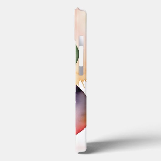 文字パーソナライズされたBエレガントフローラ水色 Case-Mate iPhoneケース (裏面 / 左)