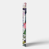 文字パーソナライズされたDエレガントフローラ水色 Case-Mate iPhoneケース (裏面 / 右)