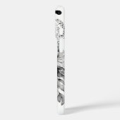 文字パーソナライズされたJエレガントフローラ水色 Case-Mate iPhoneケース (裏面 / 左)
