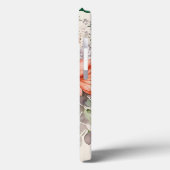 文字パーソナライズされたJエレガントフローラ水色 Case-Mate iPhoneケース (裏面 / 左)