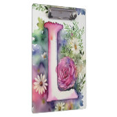 文字パーソナライズされたLフローラ水彩先生 クリップボード (右)